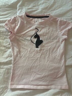 🥥 NWOT Y2K Baby Phat Rhinestone Pink and Black Women's Top